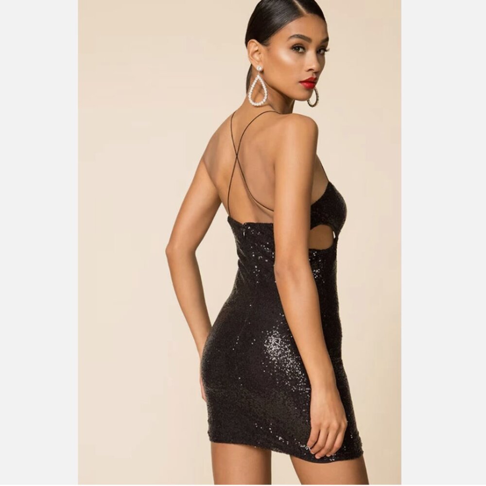 Superdown x Revolve Black Sequin Mini Bodycon Dre… - image 2